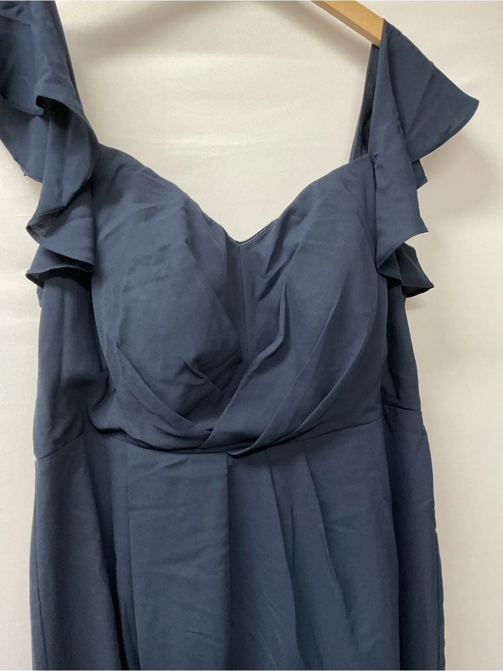 Brand New-City Chic Plus Size Drape Sleeve Midi Dress in Navy